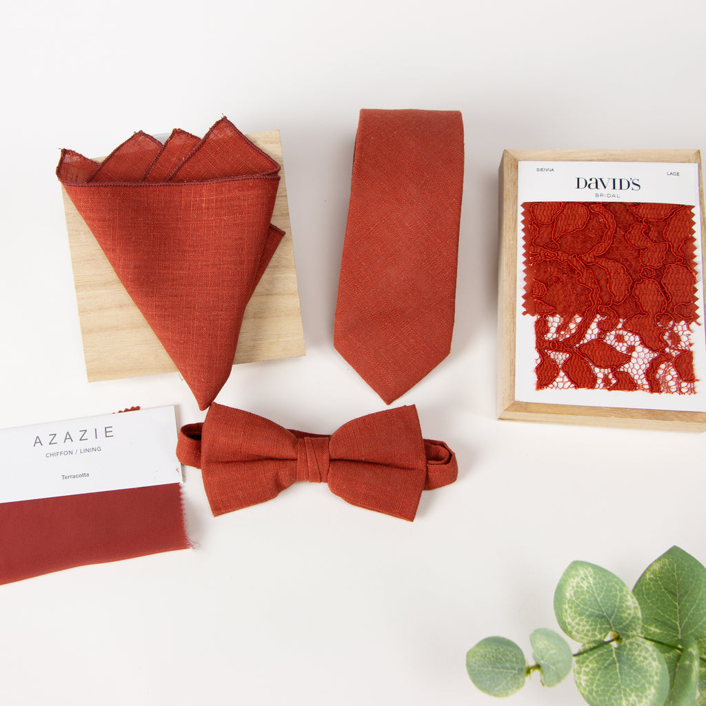 Boys' Linen Blend Suspenders and Bow Tie Set