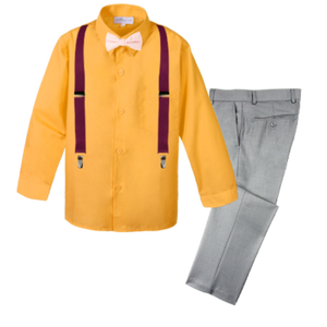 Boys' 4-Piece Customizable Suspenders Outfit - Customer's Product with price 52.95 ID 2Qa69TJJ0cYJYERZtc_hY9TL