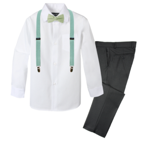 Boys' 4-Piece Customizable Suspenders Outfit - Customer's Product with price 55.95 ID 0SnmwpnMQk1BBgfIfk5vePrV