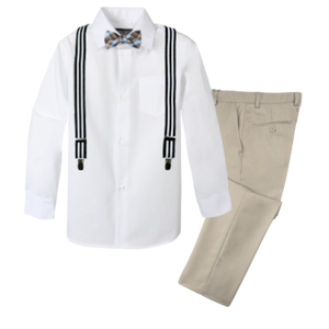 Boys' 4-Piece Customizable Suspenders Outfit - Customer's Product with price 59.95 ID ka3gtyhT50_qAZzwFRa6kNPb