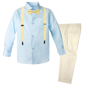 Boys' 4-Piece Customizable Suspenders Outfit - Customer's Product with price 59.95 ID MM840vrOijJ0RsM55qgDUMq_