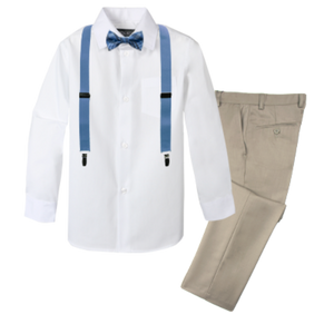 Boys' 4-Piece Customizable Suspenders Outfit - Customer's Product with price 56.95 ID cax-vJY4VGn4hUUpdn2SrE2W