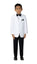 Boys' White Top and Black Pants  Modern Fit Tuxedo Set without Tail