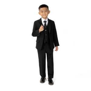 Boys' Black Modern Fit Suit Set