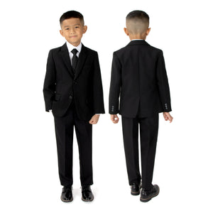 Boys' Black Modern Fit Suit Set