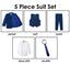 Boys' Blue Modern Fit Suit Set