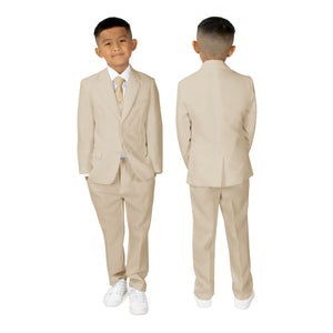 Boys' Light Khaki Modern Fit Suit Set