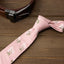 Men's Cotton Printed Floral Skinny Tie, Navy/ Coral (Color F71)