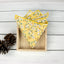 Boys' Cotton Floral Print Zipper Necktie and Pocket Square Set, Yellow (Color F61)