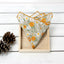 Boys' Cotton Floral Print Zipper Necktie and Pocket Square Set, Taupe Khaki (Color F74)