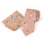 Men's Floral Necktie and Pocket Square Handkerchief Hanky Set, Light Pink (Color F18)