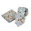 Men's Floral Necktie and Pocket Square Handkerchief Hanky Set, Light Blue (Color F19)