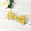 Men's Cotton Floral Bow Tie and Handkerchief Set, Mustard (Color F32)