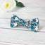 Men's Cotton Floral Bow Tie and Handkerchief Set, Teal (Color F69)