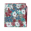 Men's Salt Shrinking Seersucker Cotton Floral Print Necktie and Handkerchief Set, Blue Tan