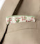 Men's Salt Shrinking Seersucker Cotton Floral Print Necktie and Handkerchief Set, Beige Sage Red