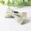 Men's Salt Shrinking Seersucker Cotton Floral Print Bow Tie and Handkerchief Set, Sage