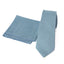 Men's Linen Blend Necktie and Pocket Square Handkerchief Hanky Set