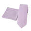 Men's Linen Blend Necktie and Pocket Square Handkerchief Hanky Set