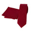 Men's Linen Blend Necktie and Pocket Square Handkerchief Hanky Set