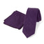 Men's Linen Blend Necktie and Pocket Square Handkerchief Hanky Set