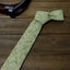 Men's Mottled Linen Skinny Necktie and Pocket Square Set