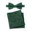 Men's Mottled Linen Bow Tie and Handkerchief