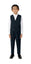 Boys' Blue 3-Piece Pinstriped Suit Set