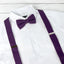 Men's Linen Blend Suspenders and Bow Tie Set