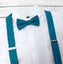 Men's Mottled Linen Suspenders and Bow Tie Set