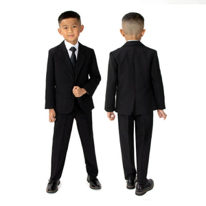 Boys' Black Classic Fit Formal Dress Suit Set