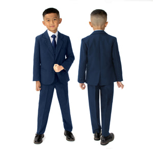 Boys' Blue Classic Fit Formal Dress Suit Set