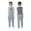 Boys' Grey Classic Fit Formal Dress Suit Set