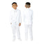 Boys' White Classic Fit Formal Dress Suit Set