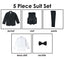 Boys' Black Classic Fit Tuxedo Set Without Tail