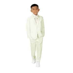 Boys' Ivory Classic Fit Tuxedo Set Without Tail