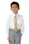 Boys' Cotton Floral Skinny Zipper Tie, Taupe Khaki (Color F74)