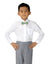 Boys' Cotton Floral Bow Tie, Green Yellow (Color F76)