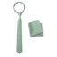 Boys' Linen Blend Zipper Necktie and Pocket Square Set