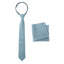 Boys' Linen Blend Zipper Necktie and Pocket Square Set