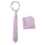 Boys' Linen Blend Zipper Necktie and Pocket Square Set