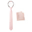 Boys' Linen Blend Zipper Necktie and Pocket Square Set