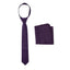 Boys' Linen Blend Zipper Necktie and Pocket Square Set