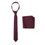 Boys' Linen Blend Zipper Necktie and Pocket Square Set