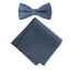 Boys' Linen Blend Bow Tie and Pocket Square Set