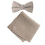 Boys' Linen Blend Bow Tie and Pocket Square Set