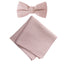 Boys' Linen Blend Bow Tie and Pocket Square Set