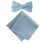 Boys' Linen Blend Bow Tie and Pocket Square Set