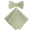 Boys' Linen Blend Bow Tie and Pocket Square Set