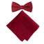 Boys' Linen Blend Bow Tie and Pocket Square Set